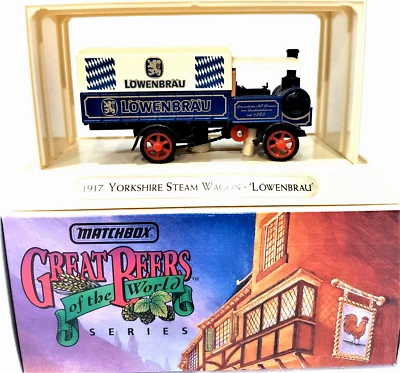 Nuevo MATCHBOX 1917 YORKSHIRE STEAM WAGON 'LOWENBRAU' Modelos de antaño Foto 1 de 4