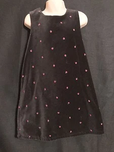 Oshkosh Girl Velour Floral Dress Size 6x - Picture 1 of 7