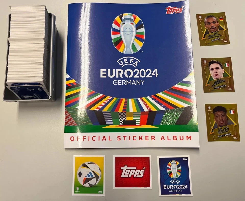 Topps EURO EM 2024 - Komplettsatz mit Album - alle SP-Sticker mit Unterschrift - Bild 1 von 1