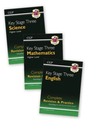 New CGP Key Stage Three Complete Revision & Practice Bundle (Higher) With online - Image 1 of 4