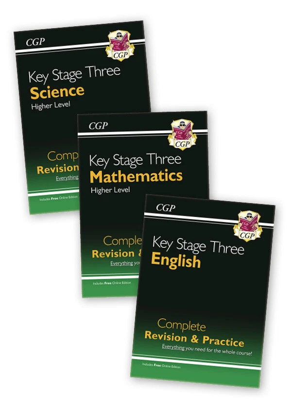 New CGP Key Stage Three Complete Revision & Practice Bundle (Higher) With online - Image 1 of 4