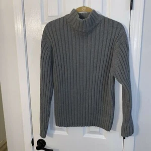 Banana Republic Women`s Gray Rib Knit Sweater Sz. L - Picture 1 of 4