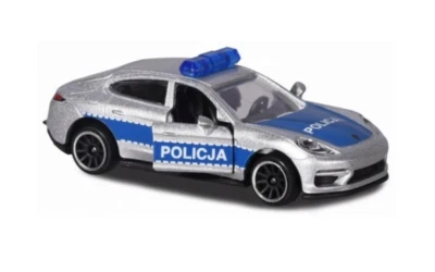 Porsche Panamera Turbo Polish Police SOS Car Model Diecast 1:64 Scale Majorette - Image 1 of 4