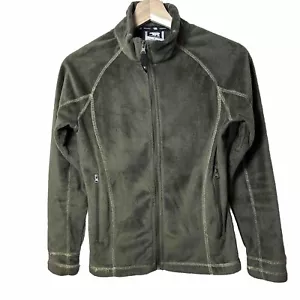 Predator Jacket Womens Small Green Fleece Fuzzy Warm Outdoors Casual Gorp - Picture 1 of 10