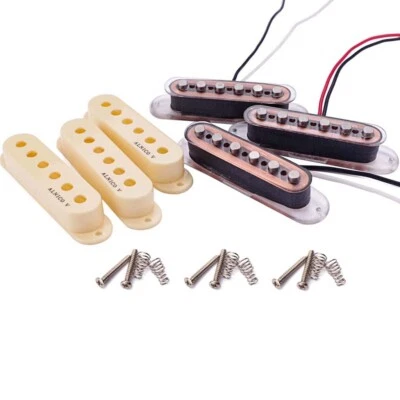 Hand Wound Alnico 5 SSS Guitar Neck Middle Bridge Pickup Sets for ST Strat - Image 1 of 4