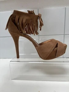 SANDALIAS TOPSHOP flecos borla 5 38 stiletto granero tacones altos gamuza RODEO vaquera - Imagen 1 de 18
