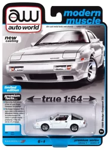 2022 AUTO WORLD 1:64 *PREMIUM 4B* BIANCO 1986 DODGE CONQUEST TSi nuovo con scatola - Foto 1 di 1