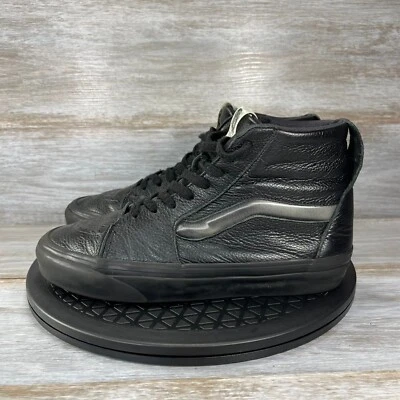 Vans Women's SK8-Hi XL Big Mood Black Leather Hologram Logo Skater Shoes Size 8 - Image 1 of 4