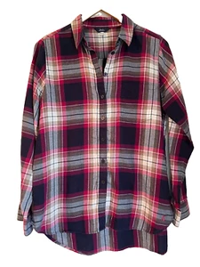 Joules Womens Lorena Brushed Cotton Berry Check Shirt 10 - Picture 1 of 4