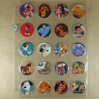Lote de 20 Pogs/Gorras de Leche Temáticas Disney Juego Retro ¡Nostalgia! Desde los años 90 Foto 1 de 2