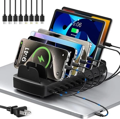 510W Fast Charging Station for Multiple Devices, 10 Port USB C Charger Organizer - Image 1 of 4