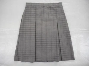 Niñas A+ Gris Cuadros Caja Plisada Uniforme Falda Tallas Regulares 14 y 16 - Imagen 1 de 4
