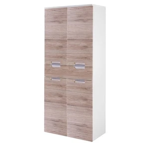 Hochschrank - weiß-Sanremo Eiche - 35 cm - Bild 1 von 7