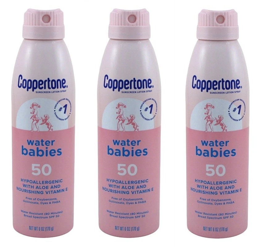 Spray de agua para bebés BL Coppertone Spf#50 6 oz X 3 paquetes Foto 1 de 1