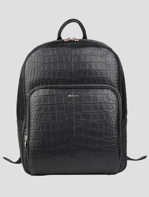 NUEVA MOCHILA KITON COCODRILO CUERO NEGRO TALLA ÚNICA KBAZ25 Foto 1 de 4