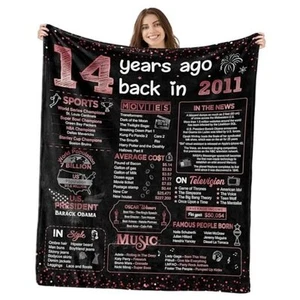 14 Year Old Girl Gift Ideas 14th Birthday Decorations for 60x50inch 14-rose - Picture 1 of 7