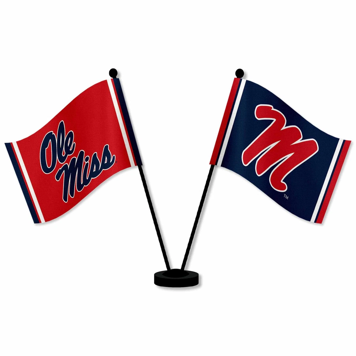 Mississippi Ole Miss Blue Eckflagge – 90 X 150 Cm | Offiziell Lizenziert | Aus Strapazierfähigem Polyester | Mit 2 Ösen Für Mast Oder Wand