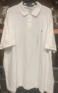 Ralph Lauren Polo Shirt Men's 4XLT White Cotton Big Tall Hip Hop - Picture 1 of 12