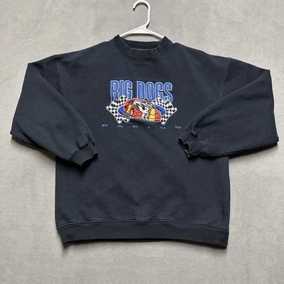 Sudadera De Colección Big Dogs Racing Hombres M Azul Marino Cuello Redondo Pullover Bordado Foto 1 de 4