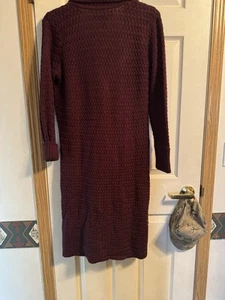 Dialogue Women's Small Black Long Open Cardigan Sweater Merino Wool Blend - Picture 1 of 8