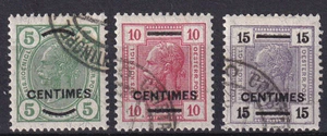 Creta Oficina Austriaca 1906 Yvert 12/14 usado (cancelado a pedido/CTO) en muy buen estado (GX) - Imagen 1 de 2