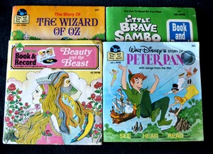 4 VINTAGE READ ALONG BOOKS AND RECORDS - Imagen 1 de 9
