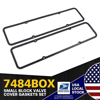 New High Quality Small Block Valve Cover Gaskets Set For Chevrolet C10 1975-1986 Foto 1 de 4