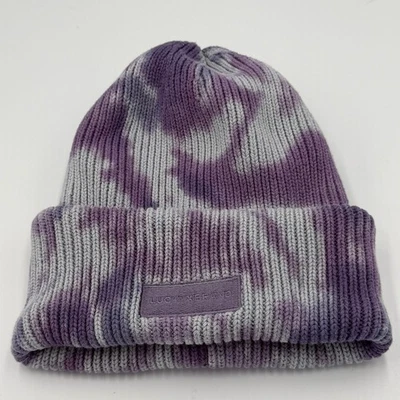 Gorro tejido tie dye púrpura azul claro Lucky Brand invierno gorra para nieve Foto 1 de 4