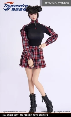TCT-030 1/6 Patchwork Top & JK Skirt Set Fit 12'' Female Action Figure - Image 1 of 4