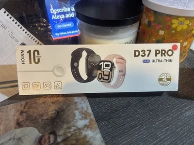 Reloj inteligente D37 Pro Ultra-Thin Series 10 46 mm - Banda roja Foto 1 de 3