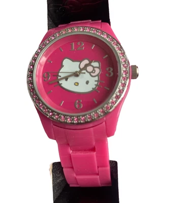 Reloj Hello Kitty Rosa Damas Adolescentes, Estuche Delgado. Correa de enlace NUEVA Y EN CAJA Foto 1 de 2