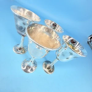 Versilberte 4 Cordial Becher Vintage 4" Italien F 853 - Bild 1 von 10