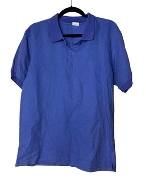 Bogner Mens Polo Shirt Size Medium Heather Blue Linen Cotton Blend - image 1 of 4