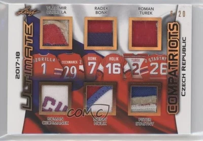 2017 Leaf Ultimate Compatriots /20 Vladimir Dzurilla Roman Cechmanek Radek Bonk - Image 1 of 2