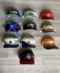 Menge 9 Vintage Snapback Hüte Starter, Logo Arhletic, Sport Spezialität, Apex One - Bild 1 von 23