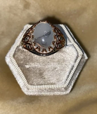 Men's Antique Magnesite Silver Signet Ring Size 12.5 Southwestern Style Vintage - Image 1 of 4