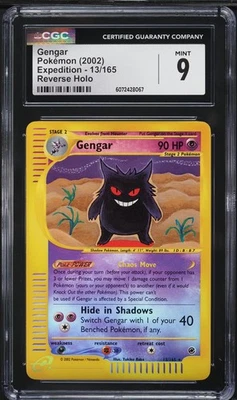 CGC 9 Gengar Reverse Holo Rare Expedition 2002 Pokemon Card #13 - Image 1 of 2