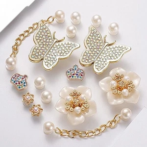 Shoes DIY Charms Accessories Bling Rhinestone Decor Set Girl Gift For Croc Shoes - Picture 1 of 5