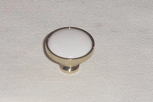 Laurey Solid Brass Knob with White Porcelain Knob 42601 ~ NEW - Picture 1 of 1