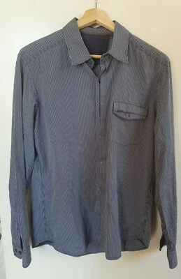 ESPRIT Mens Blue/White Long Sleeve Stripe Shirt Size L - Image 1 of 4