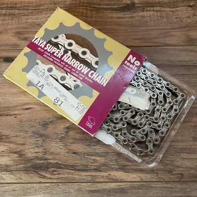 Новая из старых запасов суперузкая цепь Taya 7/8 скоростей 1/2 дюйма 5/64 дюйма 116 звеньев - Изображение 1 из 3