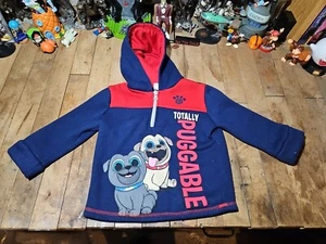 Disney Store Puppy Dog Pals Half Zip Hoodie Blue with Bingo & Rolly 3T - Picture 1 of 3