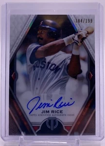 2021 Topps Tribute Jim Rice Auto #'d /199 Red Sox HOF - Picture 1 of 2