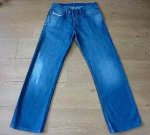Diesel Jeans Men Straight Fit Faded Blue Size W33 L31 - Picture 1 of 12