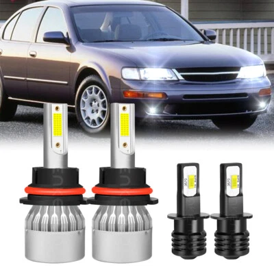 Combo de faros antiniebla LED 6000K para Nissan Máxima 1986-1992 1995-1999 Foto 1 de 4