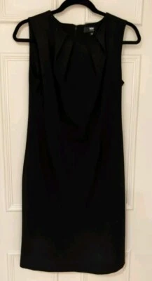 Vestido Vaina Mossimo Para Mujer Pequeño Negro Forrado Plisado Escote Elástico Talla 8 Foto 1 de 4