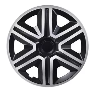 Set di 4 copricerchi diametro da 14" nero argento - Imagen 1 de 3