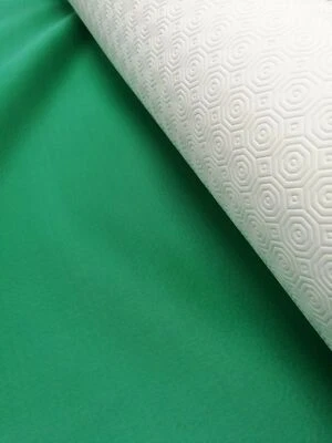 Copritavolo mollettone pvc proteggi tavolo da gioco verde gommato bianco - Immagine 1 di 2