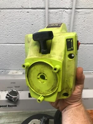 PE 3500 Poulan Edger  PE3500  recoil unit with shroud & switch - Image 1 of 4