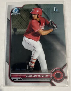2022 Topps Bowman Chrome Braylin Minier Base Refractor 1st Bowman #BCP-93 - Picture 1 of 6